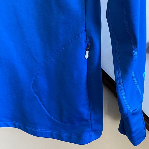 Sugoi 🔥 Blue Quarter Zip Up Fleece Lined Shirt Sz S - Picture 8 of 9